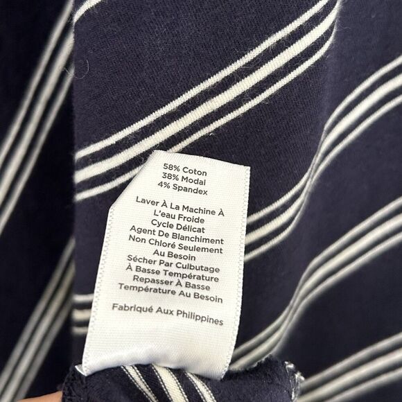 Talbots Skirt Size 2xp 2x Petite Navy Blue White Stripe Pull On Comfort Nautical - Picture 8 of 8